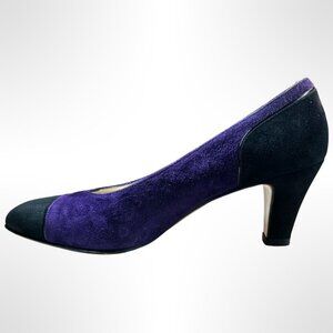 Ferragamo Purple Suede Pumps, Size 5, excellent condition